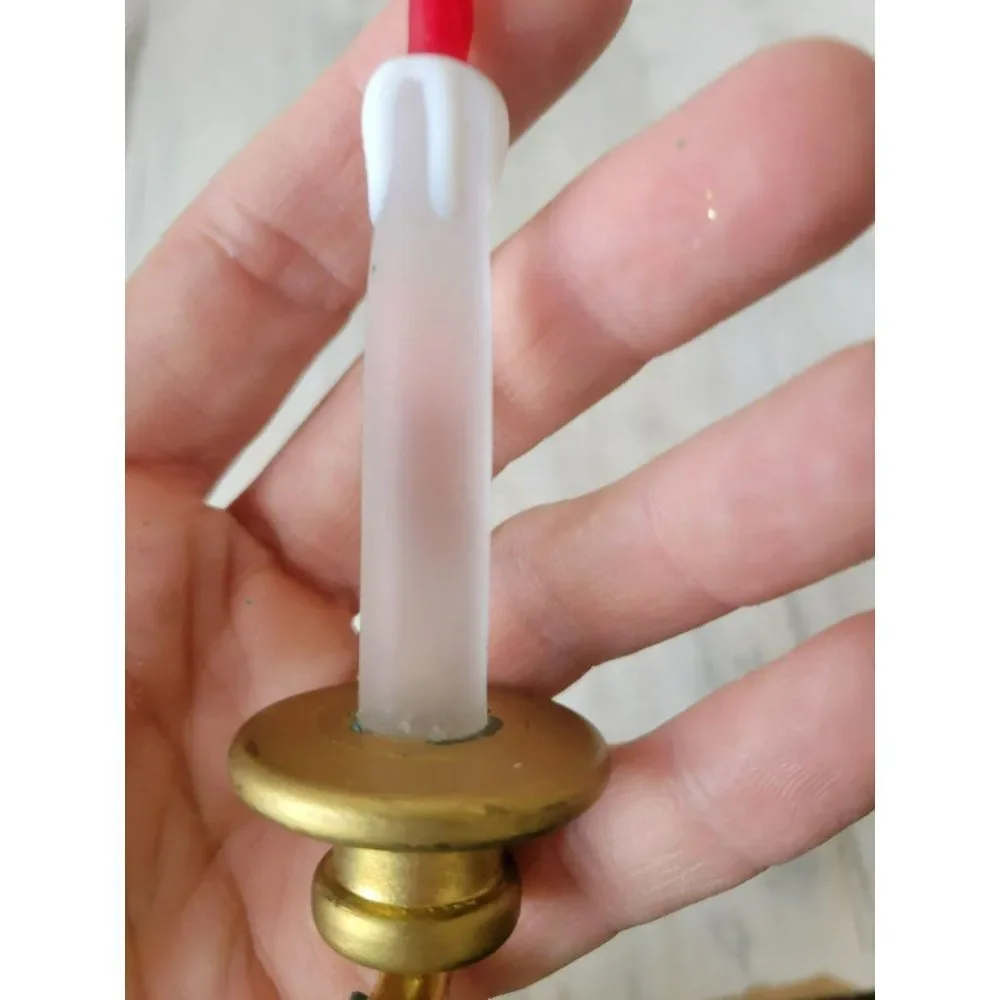 Vintage‎ clear glass clip ornament Xmas tree